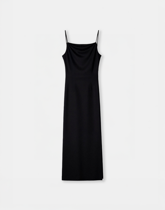 Strappy crepe midi dress