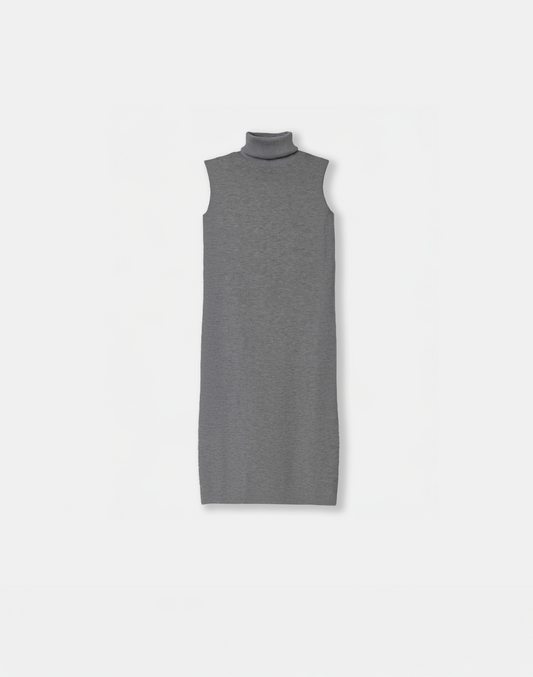 Short dress with mock turtleneck